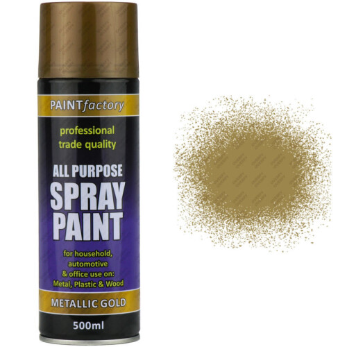 Rapide Gold Metallic Spray Paint 400ml All Purpose