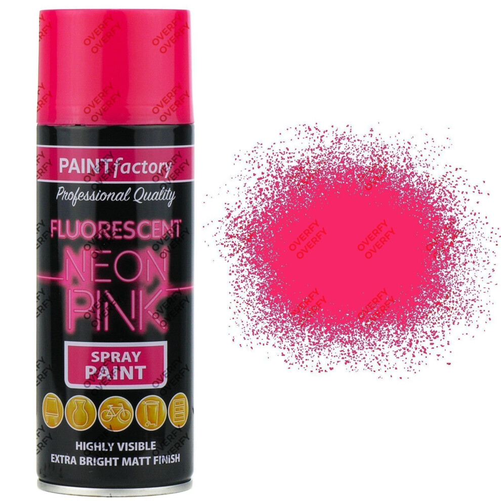 Rapide Neon Spray Paint Fluorescent 400Ml Pink