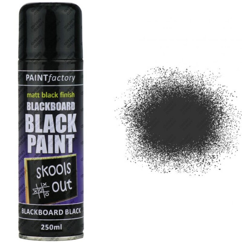 Rapide Black Chalkboard Spray Paint Satin 250ml