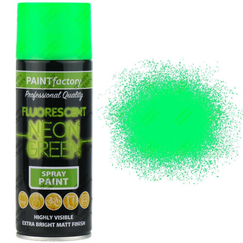 Rapide Neon Green Spray Paint Fluorescent 400ml