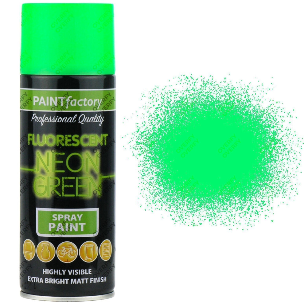 Rapide Neon Spray Paint Fluorescent 400Ml Green