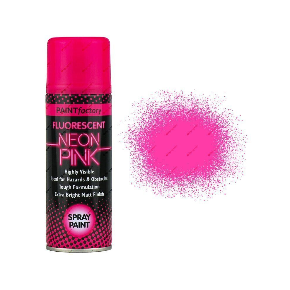 Rackhams Pink 4X Fluorescent Neon Spray Paint 200Ml - Image 13