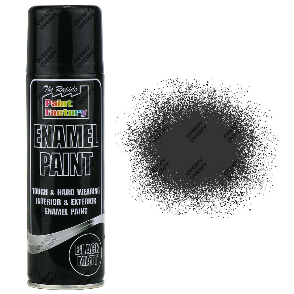 Paint Factory Enamel Black Matt Spray Paint 400ml