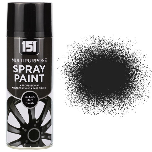 Rapide 400ml 151 Black Matt Spray Paint