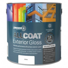 Zinsser Allcoat Exterior 15 Year Protection SB White Gloss 1L