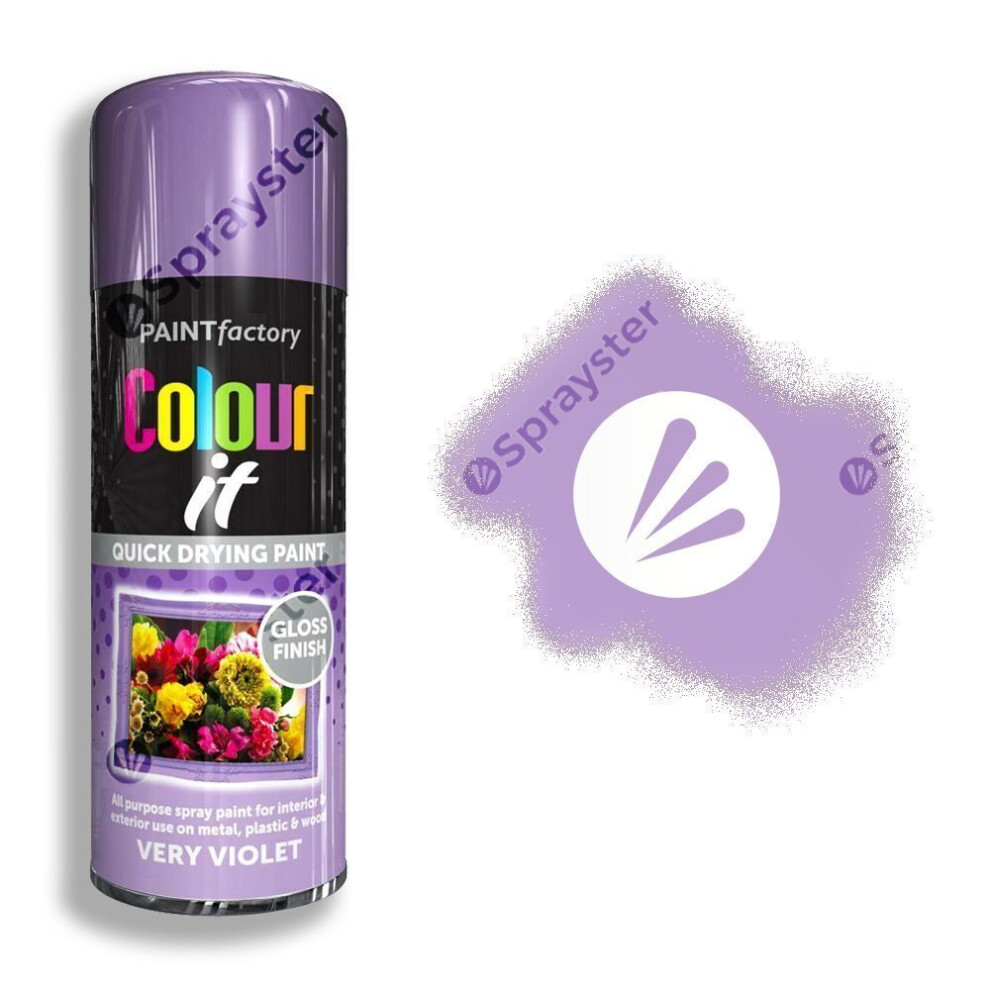 Colour It Very Violet Spray Paint Gloss 400Ml 5055319527712