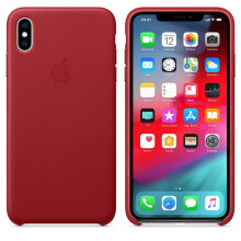 Apple Leather Case for Apple iPhone XS Max - Red