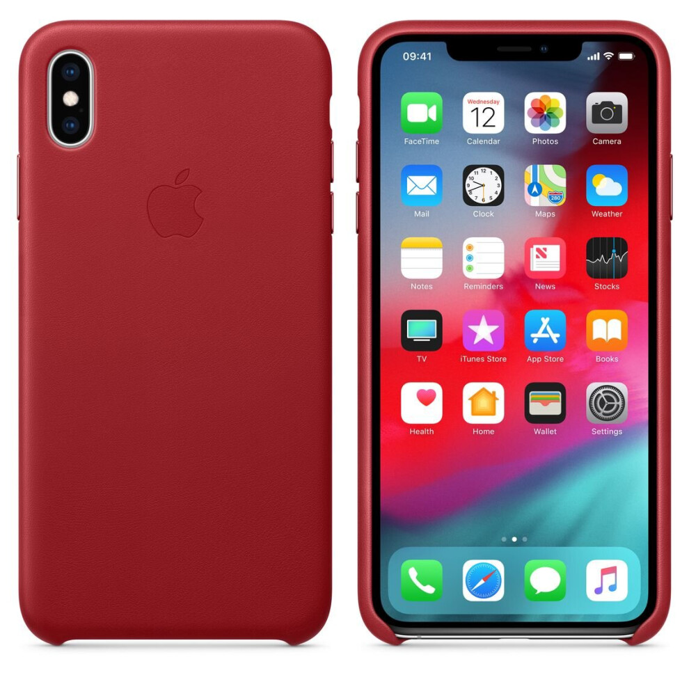 Apple Leather Case for Apple iPhone XS Max - Red