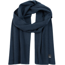 Bench Mens Galatic Outdoor Warm Winter Knitted Rubber Logo Scarf - Navy