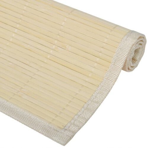 VidaXL vidaXL 6 Bamboo Placemats 30x45cm Natural Kitchen Table Mats Dining Tableware 2