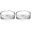 Large Glass Ashtray. Cigarette Grove Stackable. (Set of 2) 1