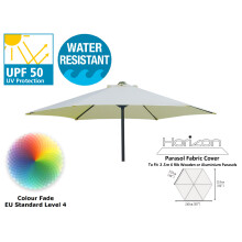 (2.5m 6arm 210g, Natural Cream) Replacement Fabric Garden Parasol Canopy Cover