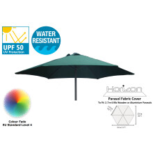 (2.7m 6arm 210g, Green) Replacement Fabric Garden Parasol Canopy Cover
