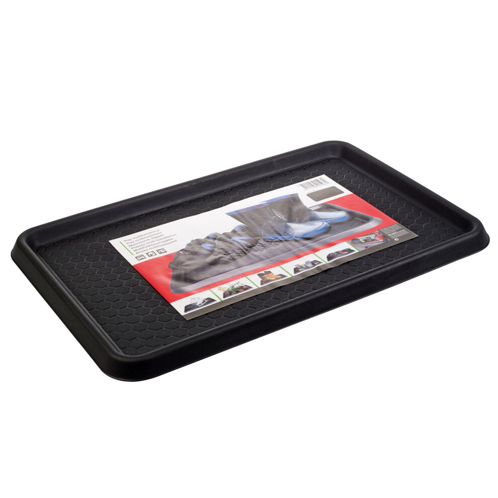 (Black) Multifunctional Car Boot Tray Storage Garden Mat