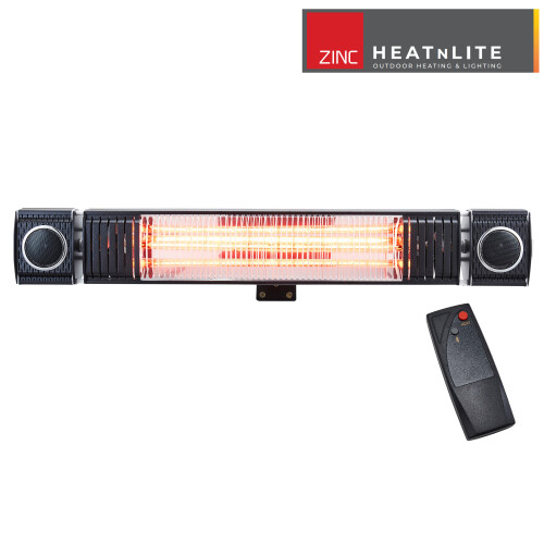 2000W Infrared Patio Wall Heater Bluetooth 6W Speaker Remote Control 1