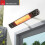 2000W Infrared Patio Wall Heater Bluetooth 6W Speaker Remote Control 6