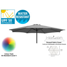 (3m 6arm 210g, Grey) Replacement Fabric Garden Parasol Canopy Cover