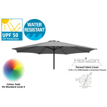 (2.7m 8arm 210g, Grey) Replacement Fabric Garden Parasol Canopy Cover