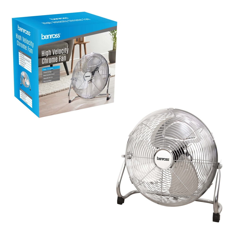 Benross 42630 14-Inch Floor & Table Fan / 3 Speed Settings, Tilting Head