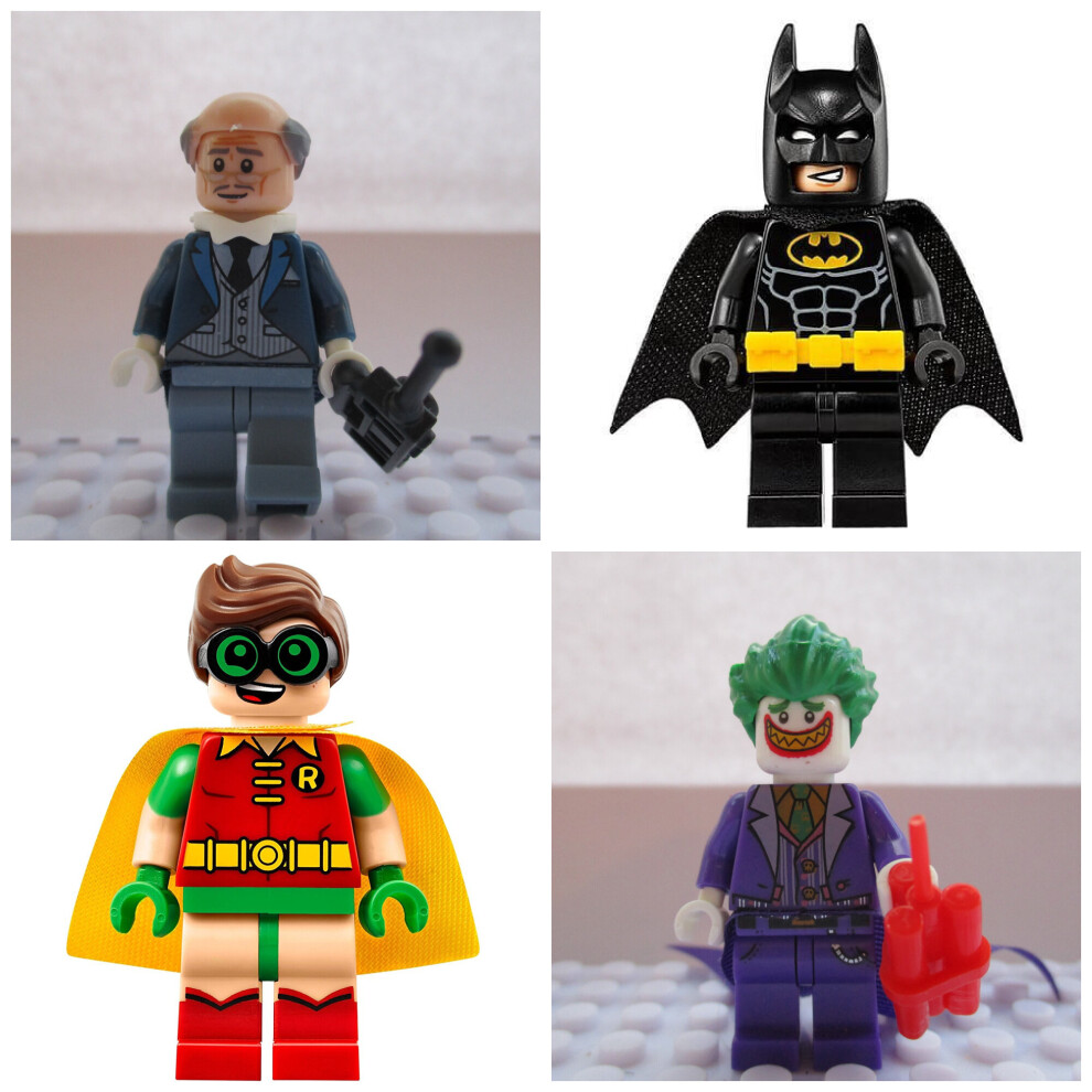 (Alfred Batman Robin Joker) Batman DC Super Hero Mini Figures Fit Lego Sets