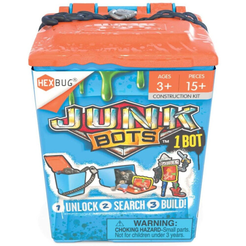 Junbots Trash Bin with 1 Bot 1
