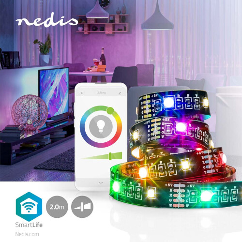 Striscia LED - NEDIS - BTLS20RGBW - Multicolore - 2.00 m - Bluetooth - IP20 1