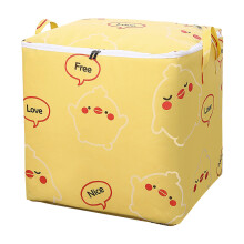 (Yellow Duck, 140L - 56 x 45 x 56cm) Youngshion 3-Pack Large Capacity Cartoon Print Clothes Storage Bag Underbed Organizer with Handles and Zippers for Comforters Blankets and Beddings