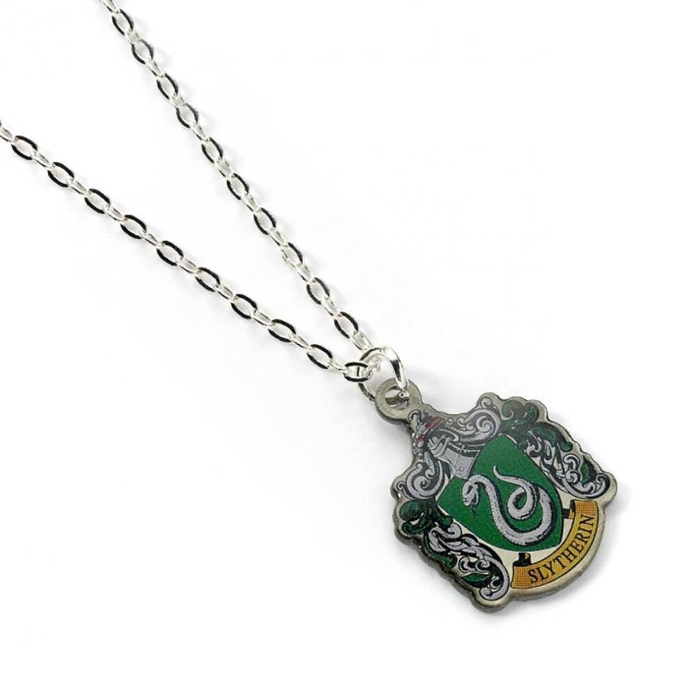 Harry Potter Slytherin Crest Silver Plated Necklace - Jigsaw Puzzle