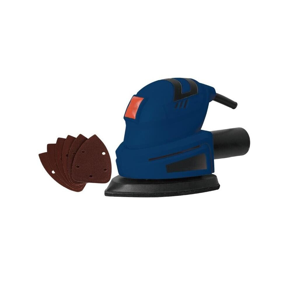 Heavy Duty 135W Detail Palm Corner Mouse Sander Tool - Free Sheets 5057374096257
