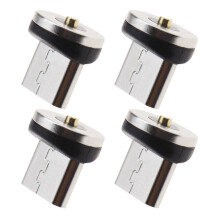 4x Magnetic Charging USB Cable Connectors Plugs 360 Rotating Micro USB Adapter
