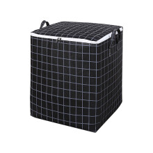 (Black Plaid, 180L - 64 x 48 x 64cm) Youngshion 3-Pack Large Capacity Cartoon Print Clothes Storage Bag Underbed Organizer with Handles and Zippers for Comforters Blankets and Beddings