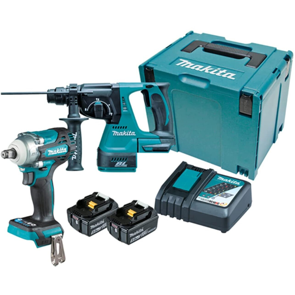 Makita DLX2372TJ 18V Li-ion LXT 2 Piece Brushless Combo Kit with 2x5.0Ah Batteri