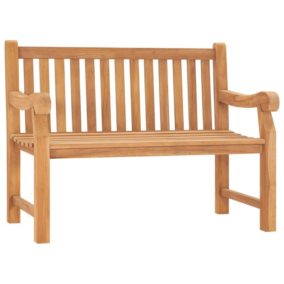 vidaXL Solid Teak Wood Garden Bench Outdoor Patio Extra Heavy Bench Seating