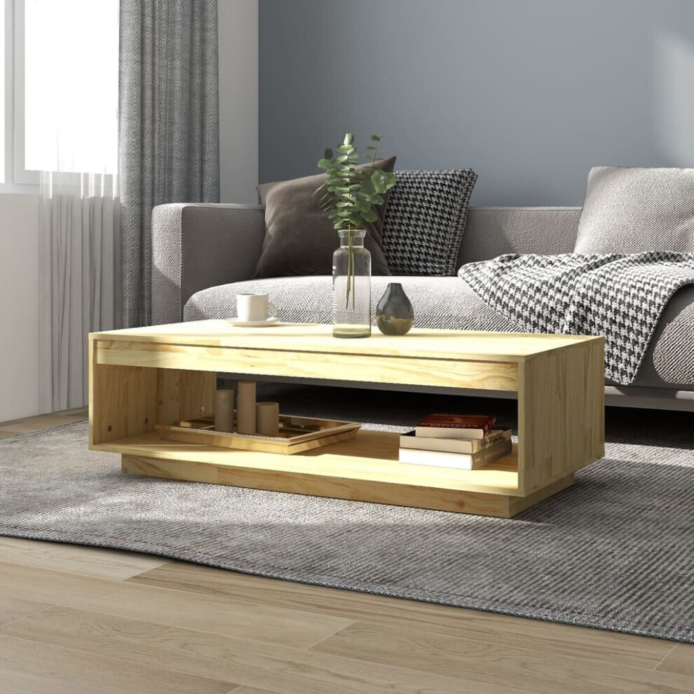 vidaXL Solid Pinewood Coffee Table Home Living Room Couch Side End Tea Table