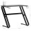 VidaXL vidaXL Gaming Desk with ZZ Shape Legs Black Home Office Computer Desk PC Table 4