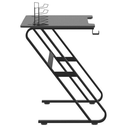 VidaXL vidaXL Gaming Desk with ZZ Shape Legs Black Home Office Computer Desk PC Table 1