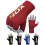 (Red, X-Large) RDX Hands wraps Inner Gloves Half Finger Elasticated Bandages 1