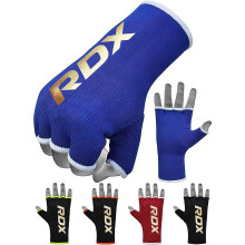 (Blue, Medium) RDX Hands wraps Inner Gloves Half Finger Elasticated Bandages