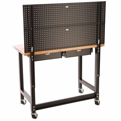 Seville Classics UltraHD Workbench With Peg Board and Castors 2