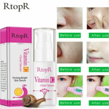 Snail Vitamin C Serum Hyaluronic Acid Anti-Aging Shrink Pore Whitening