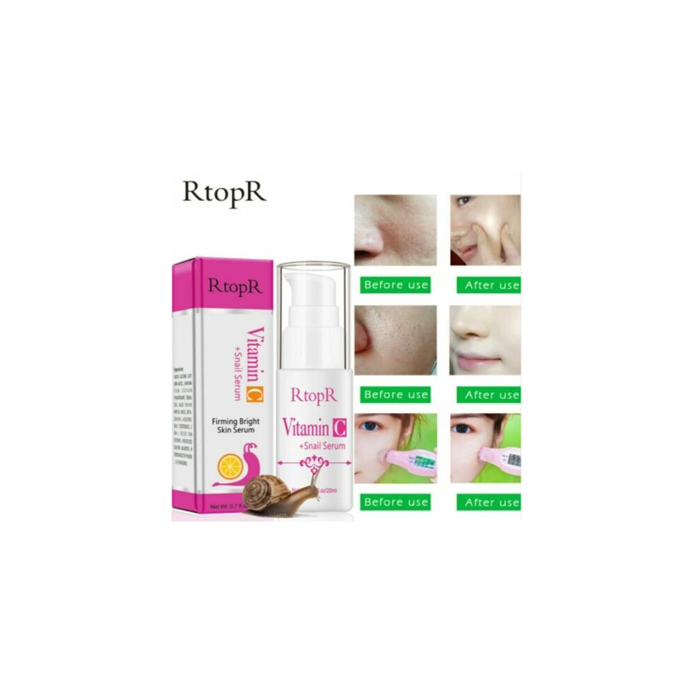 Snail Vitamin C Serum Hyaluronic Acid Anti-Aging Shrink Pore Whitening