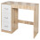 URBN Living (Oak Carcass + White Drawers) 3 Drawer Wooden Dressing Computer Work Table Desk 1