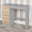 URBN Living (Grey Carcass + Oak Drawers) 3 Drawer Wooden Dressing Computer Work Table Desk 1
