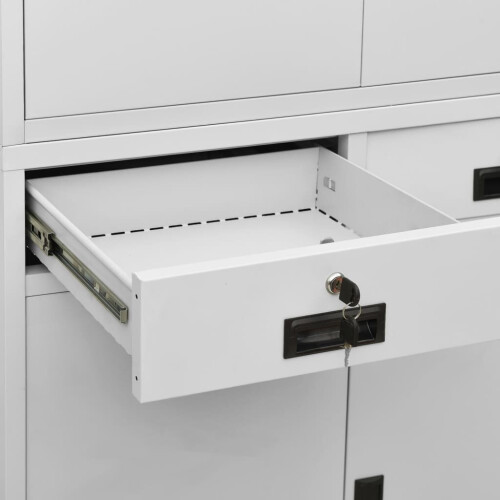 VidaXL vidaXL Büroschrank Hellgrau 90x40x180 cm Stahl 2