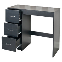 (Black Carcass + Black Drawers) 3 Drawer Wooden Dressing Computer Work Table Desk