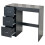 URBN Living (Black Carcass + Black Drawers) 3 Drawer Wooden Dressing Computer Work Table Desk 1