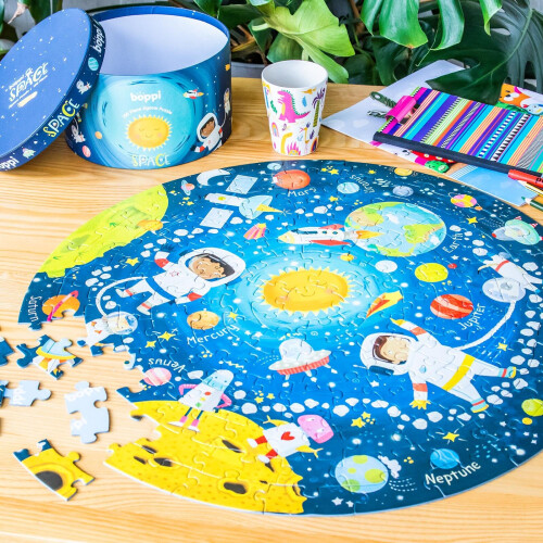 Boppi boppi 150 Piece Round Jigsaw Puzzle - Space 2