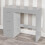 URBN Living (Grey Carcass + Grey Drawers) 3 Drawer Wooden Dressing Computer Work Table Desk 1