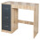 URBN Living (Oak Carcass + Black Drawers) 3 Drawer Wooden Dressing Computer Work Table Desk 1