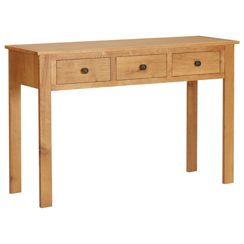 vidaXL Solid Oak Wood Dressing Table Wooden Console Hallway Entryway Table